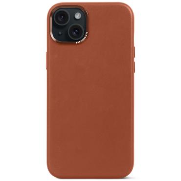 Decoded Leather Backcover für iPhone 15 Plus Tan