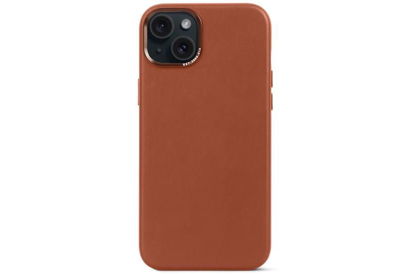 Decoded Leather Backcover für iPhone 15 Plus Tan