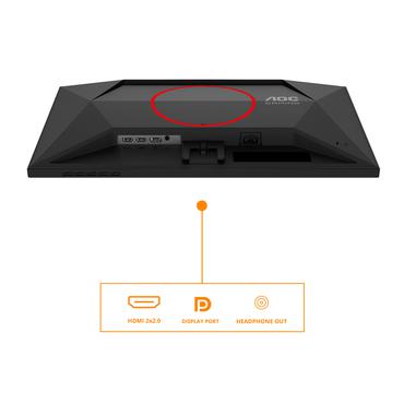 AOC G4 24G4HRE computerskærm 60,5 cm (23.8") 1920 x 1080 pixel Fuld HD LED 200Hz Sort, Rød