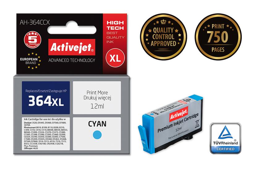 Activejet AH-364CCX Ink (erstatning HP 364XL CB323EE; Premium; 12 ml; blå)