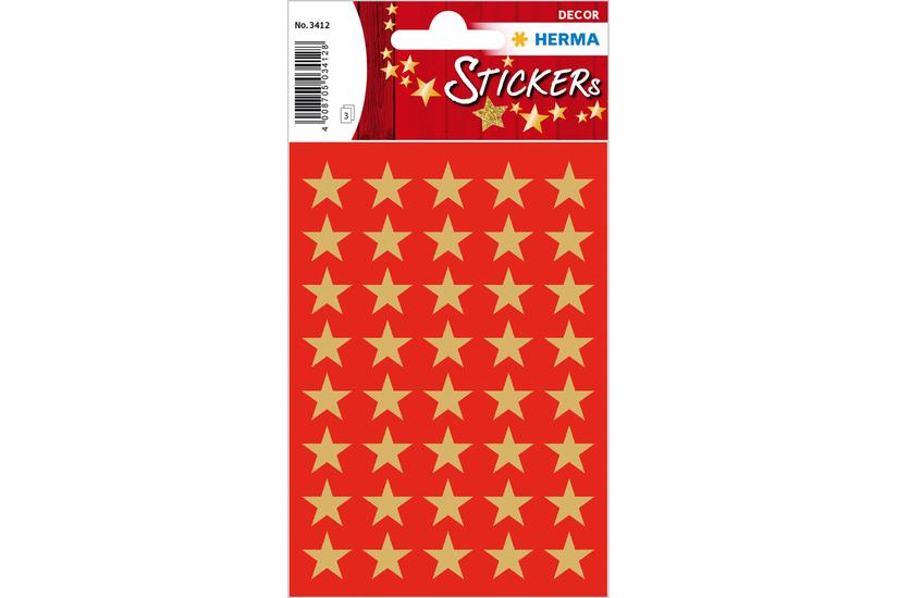 HERMA 3412 dekorativt klisterm&aelig;rke Papir Guld Permanent 120 stk
