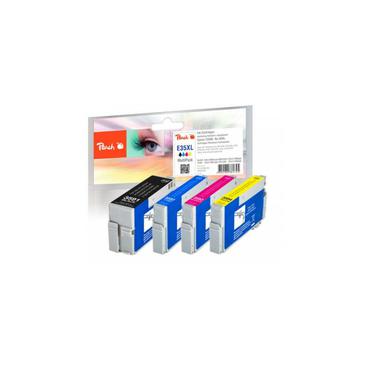 Peach PI200-637 bl&aelig;kpatron 4 stk Sort, Bl&aring;, Magenta, Gul