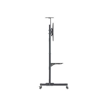 Manhattan Monitor/LFD Trolley Stand, 1 screen, 37-70", Vesa 200x200 to 600x400mm, Max 50kg, Black, Box