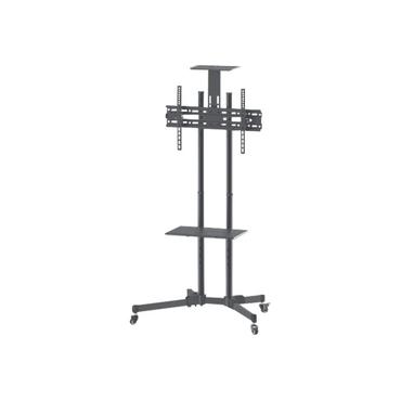 Manhattan Monitor/LFD Trolley Stand, 1 screen, 37-70", Vesa 200x200 to 600x400mm, Max 50kg, Black, Box