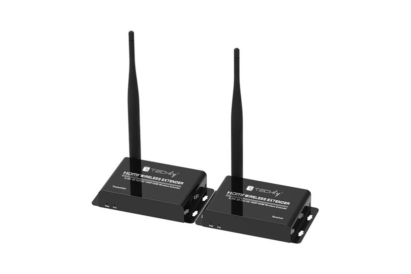 Techly IDATA HDMI-WL55 AV forl&aelig;nger AV sender & modtager Sort