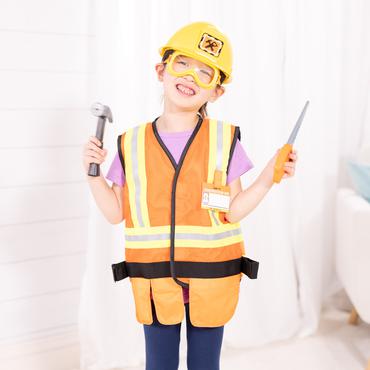 Melissa & Doug MPP RLP CnstrctnWorkerRlplyCstmSt GML Smart kostume Barn Unisex Uniform 680 g