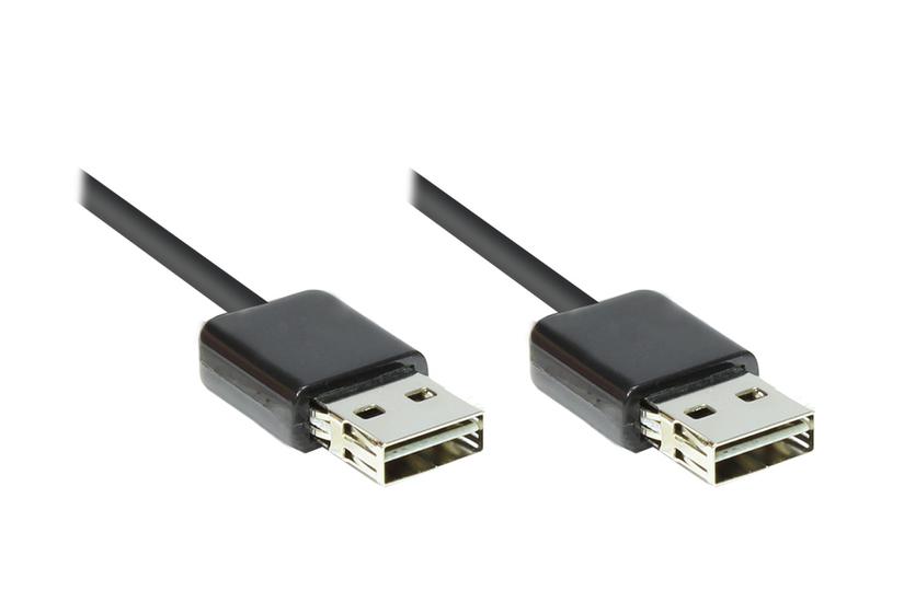 Good Connections USB-kabel - 3 m - USB A - USB A - USB 2.0 - 480 Mbit/s - Rak