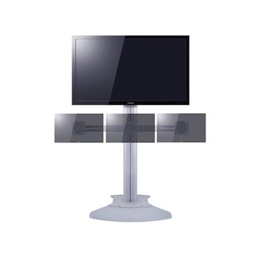 Multibrackets M Public Display Stand Triple Screen Mount monteringssats - för platt panel - svart