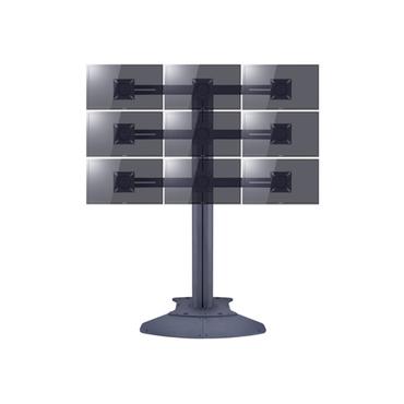 Multibrackets M Public Display Stand Triple Screen Mount monteringssats - för platt panel - svart