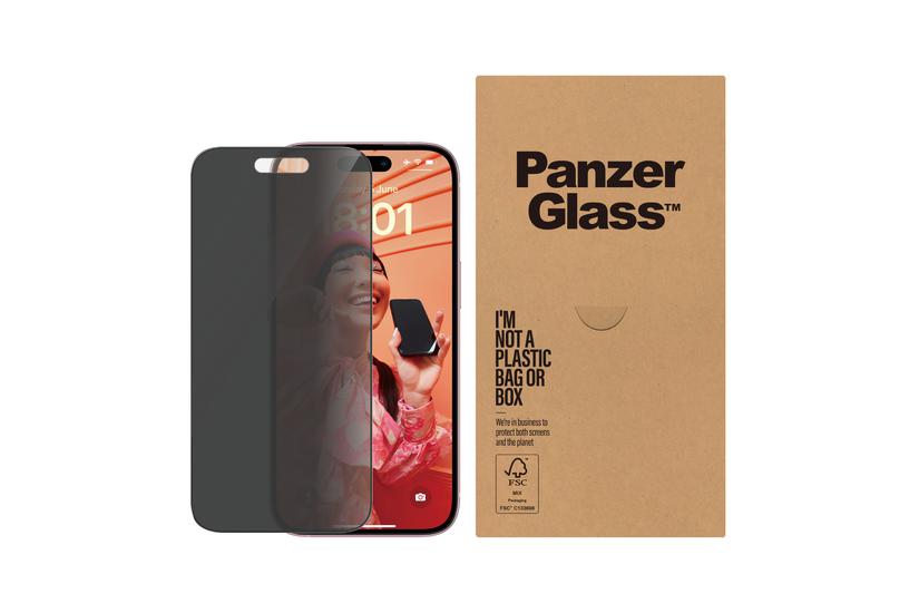 PanzerGlass Privacy - skærmbeskytter for mobiltelefon - ultrabred pasform med EasyAligner
