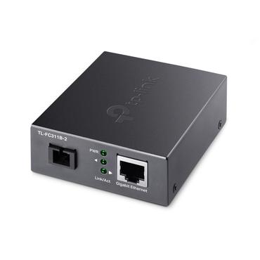 TP-Link TL-FC311B-2 netværksomformer til medie 1000 Mbit/s Enkeltilstand Sort