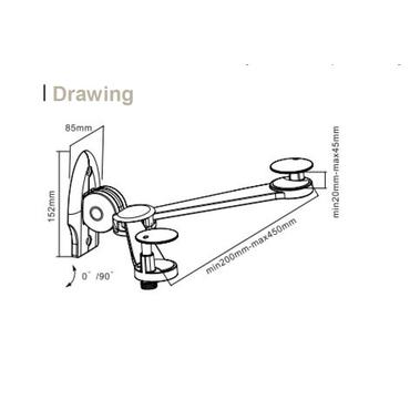 Equip 650500 av-udstyr hylde Sort Glas