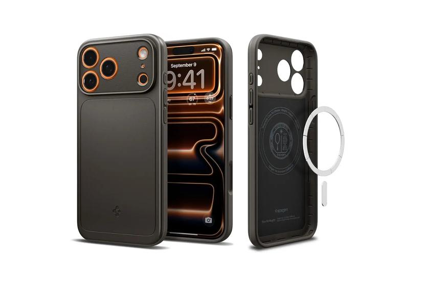 Spigen Thin Fit (MagFit) mobiltelefon etui 16 cm (6.3") Cover M&oslash;rkegr&aring;