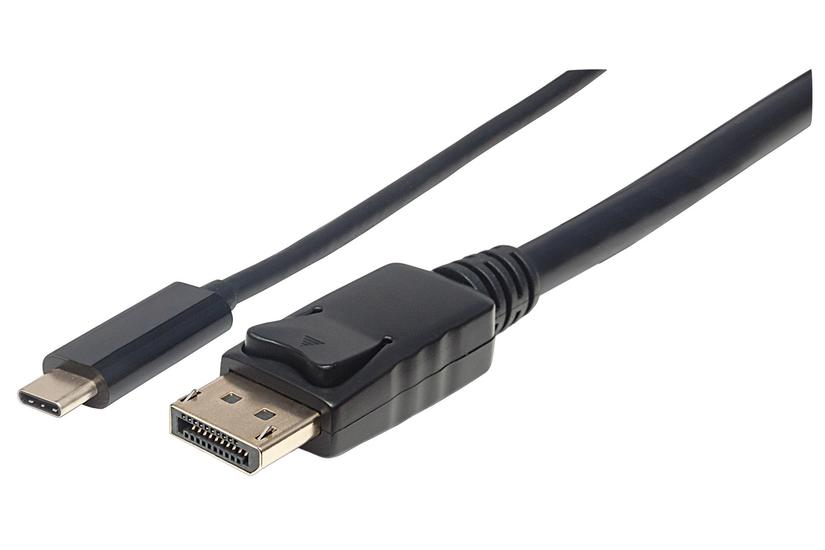 Manhattan 152471 videokabel adapter 1 m USB Type-C DisplayPort Sort