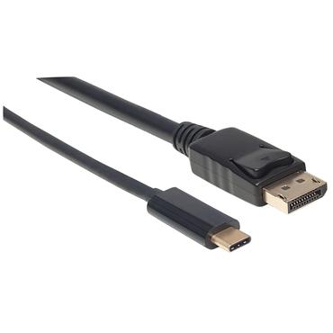 Manhattan 152471 videokabel adapter 1 m USB Type-C DisplayPort Sort