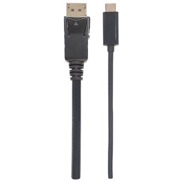 Manhattan 152471 videokabel adapter 1 m USB Type-C DisplayPort Sort
