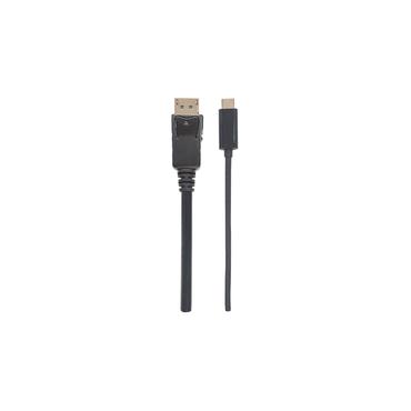 Manhattan 152471 videokabel adapter 1 m USB Type-C DisplayPort Sort