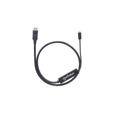 Manhattan 152471 videokabel adapter 1 m USB Type-C DisplayPort Sort