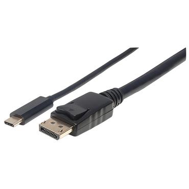 Manhattan 152471 videokabel adapter 1 m USB Type-C DisplayPort Sort