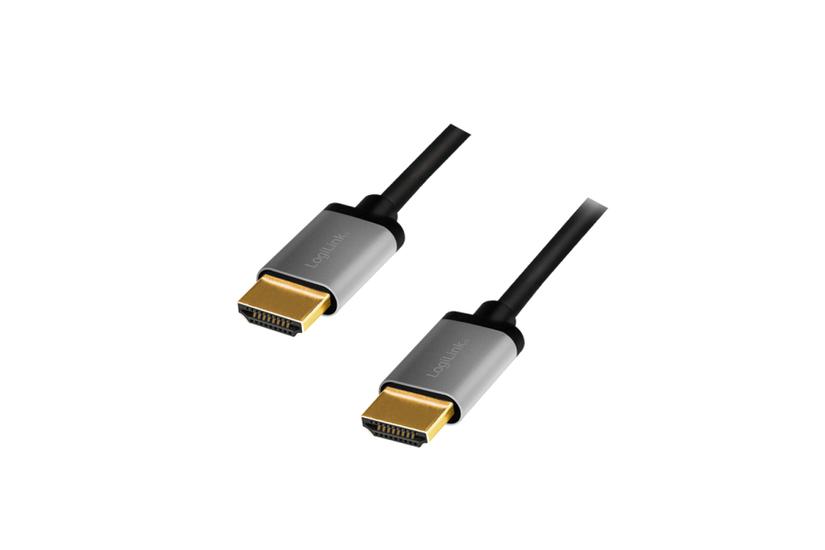 LogiLink CHA0101 HDMI-kabel 2 m HDMI Type A (Standard) Sort, Gr&aring;