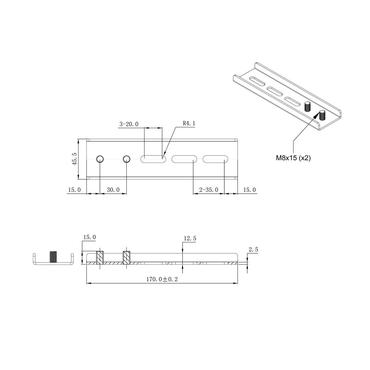 Multibrackets M Extender Kit Basic 180 monteringskomponent - f&ouml;r platt panel - svart
