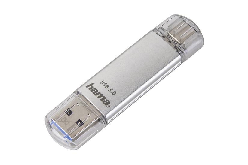 Hama C-Laeta USB-nøgle 64 GB USB Type-A / USB Type-C 3.2 Gen 1 (3.1 Gen 1) Sølv