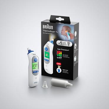 Braun IRT6525 digital kropstermometer Kontakttemperatur Hvid Øre Knapper