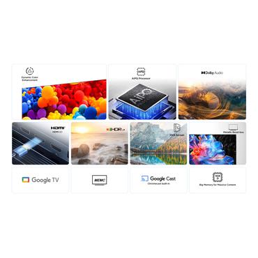 TCL 75P69K TV 190,5 cm (75") 4K Ultra HD Smart TV Wi-Fi Sort