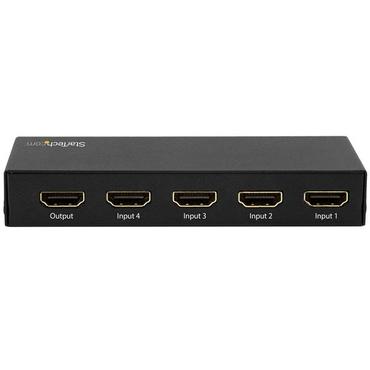 StarTech.com HDMI 2.0 Switch - 4 Port - 4K 60Hz - HDMI Automatic Video Switch Box - Multi Port Hub w/ 1 In 4 Out Functionality (VS421HD20) - video-/audioswitch - 4 porte