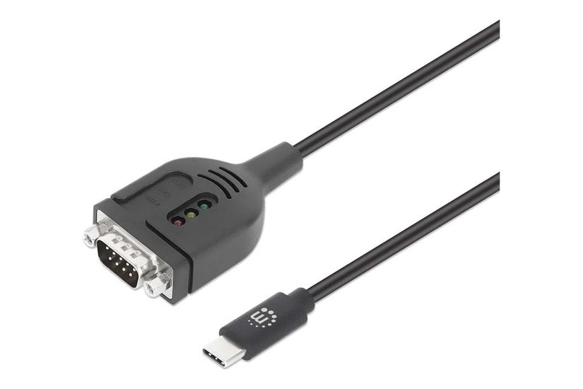 MANHATTAN USB-kabel - 1 m - USB Type-C Male - Serial DB-9 Male - 3 Mbit/s