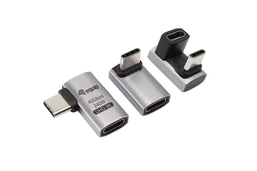 Equip Adapter USB 4.0 -> USB-C 40Gbps, 240W PD, 3er-Pack  gr