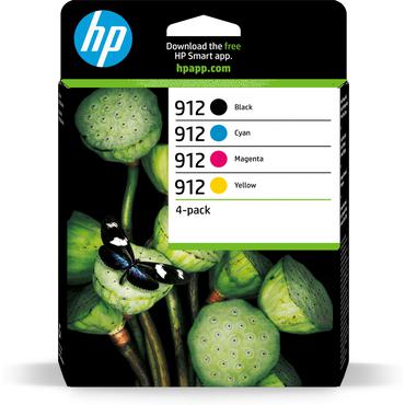 HP 912 - 4-pack - svart, gul, cyan, magenta - original - bl&auml;ckpatron