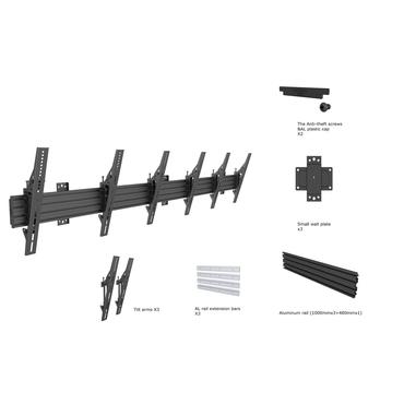 Multibrackets M Wallmount Pro MBW3U monteringssats - f&ouml;r 3 LCD-bildsk&auml;rmar - svart