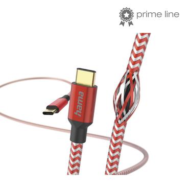 Hama Reflective USB-kabel USB 2.0 1,5 m USB C Rød