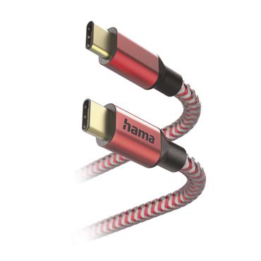 Hama Reflective USB-kabel USB 2.0 1,5 m USB C Rød