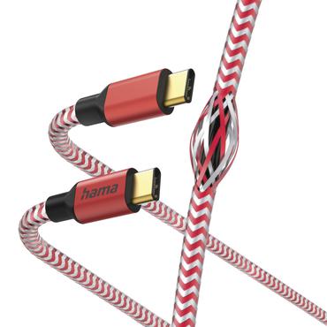 Hama Reflective USB-kabel USB 2.0 1,5 m USB C Rød