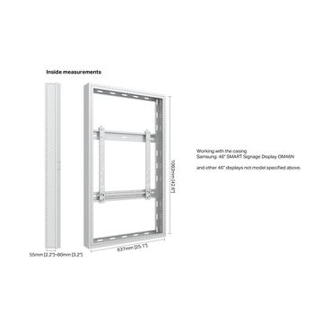 Multibrackets M Pro Series h&ouml;lje - liten - f&ouml;r platt panel - h&ouml;g ljusstyrka - vit
