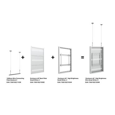 Multibrackets M Pro Series h&ouml;lje - liten - f&ouml;r platt panel - h&ouml;g ljusstyrka - vit
