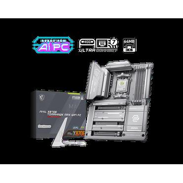 MSI Bundkort - AMD X870E - Sokkel AM5 - ATX - DDR5-SDRAM - 5 Gigabit Ethernet - 256 GB