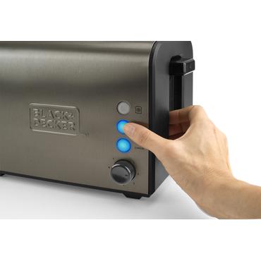 BLACK+DECKER Br&Atilde;&cedil;drister 2-Slice Brushed