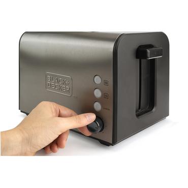 BLACK+DECKER Br&Atilde;&cedil;drister 2-Slice Brushed