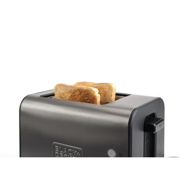 BLACK+DECKER Br&Atilde;&cedil;drister 2-Slice Brushed