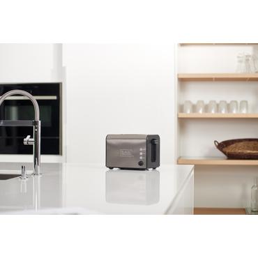 BLACK+DECKER Br&Atilde;&cedil;drister 2-Slice Brushed