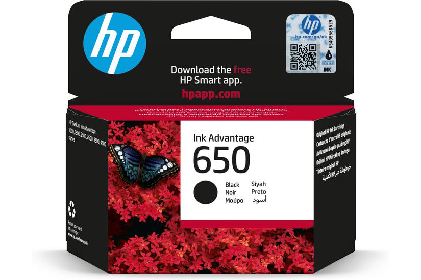 HP 650 - svart - original - bl&auml;ckpatron