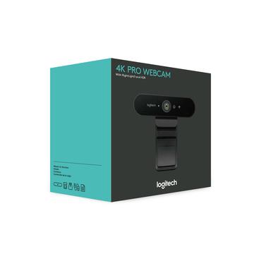 Logitech BRIO 4K Ultra HD webcam - Webbkamera - f&auml;rg - 4096 x 2160 - ljud - USB