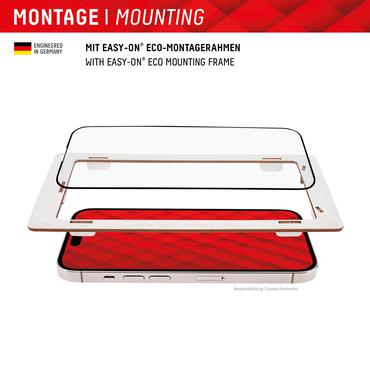 Displex Full Cover Screen Protector (10H) for Apple iPhone 15/15 Pro, Eco Mounting Frame, Full Cover