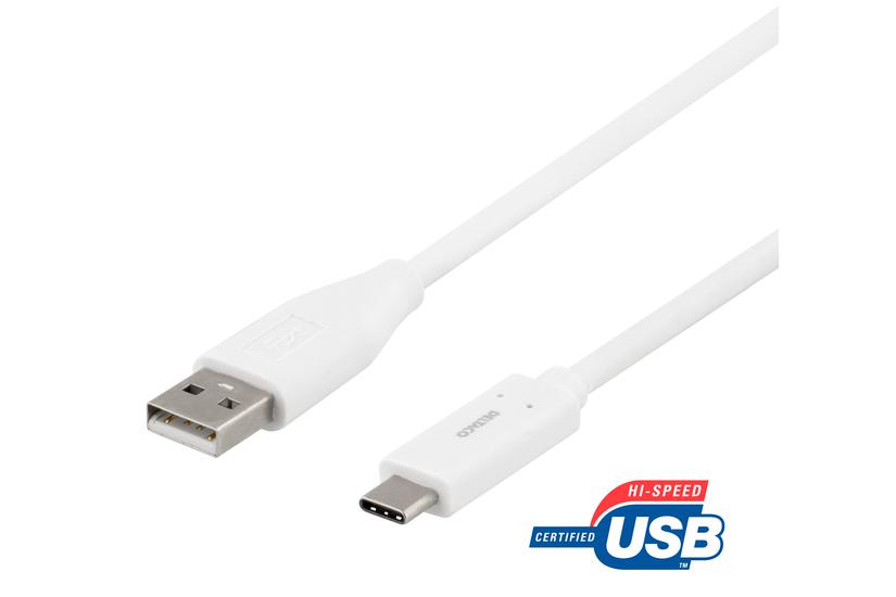 DELTACO USBC-1011M - USB typ C-kabel - 24 pin USB-C till USB - 2 m