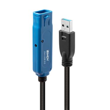 Lindy 43229 USB-kabel USB 3.2 Gen 1 (3.1 Gen 1) 15 m USB A Sort