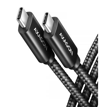 AXAGON BUCM4X-CM10AB NewGEN+ kabel USB-C &amp lt -&amp gt  USB-C, 1m, USB4 Gen 3&times;2, PD 240W 5A, 8K HD, ALU, oplet