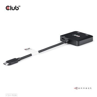 Club 3D videokort - USB-C / HDMI - 15 cm